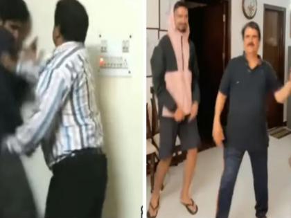 son and father dancing on in da ghetto song goes viral | आधी मार मार मारले नंतर मुलासोबत केला डान्स, बाप लेकाच्या नात्याचा हा विचित्र व्हिडिओ व्हायरल