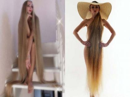 Alona Kravchenko a real life rapunzel who didnt cut her hair in 30 years | बाबो! ३० वर्षांपासून कापले नाहीत केस, आता केसांनीच झाकलं जातं पूर्ण शरीर