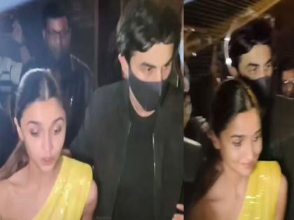 Ranbir Kapoor and Alia Bhatt went on a dinner date watching video the troll said is he drunk | Alia सोबत डिनर डेटला गेला होता Ranbir Kapoor, व्हिडीओ पाहून ट्रोलर्स म्हणाले - ती नशेत आहे का?