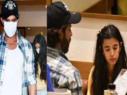 Hrithik Roshan went on a dinner date with Saba Azad new video goes viral | पुन्हा एकदा हृतिक रोशन सबा आझाद डिनर डेटवर, हातात हात घालून जातानाचा व्हिडीओ व्हायरल