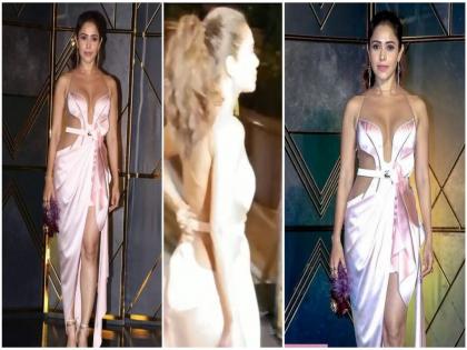 Nushrat Bharucha dress becomes talk of the town at Dharma ceo birthday party | एका बर्थ डे पार्टीमध्ये पोहोचली होती नुसरत भरूचा, तिला पाहून उर्फी जावेदला विसरले लोक