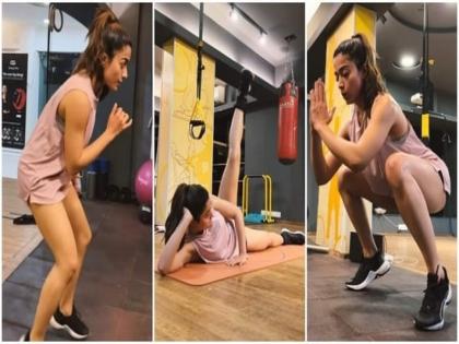 Rashmika Mandanna seen doing high intensity workout in gym watch video | क्यूट लूकमध्ये रश्मिका मंदाना जिममध्ये वर्कआउट करताना दिसली, बघता बघता व्हायरल झाला व्हिडीओ