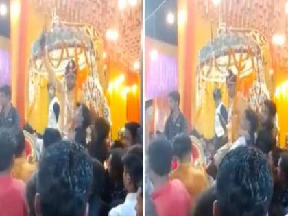 Groom shot his friend in his marriage live footage went viral | नवरदेवाने आपल्याच लग्नात मित्रावर 'झाडली' गोळी, आनंदाच्या ठिकाणी पसरलं दु:खाचं सावट