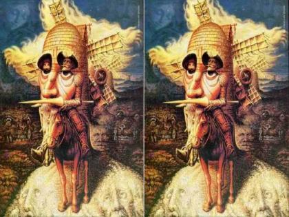 Optical illusion : Find total hidden faces in famous puzzle painting guess | Optical Illusion: Genius असाल तर या फोटोत किती चेहरे आहे ते शोधा, बरेच झाले फेल!