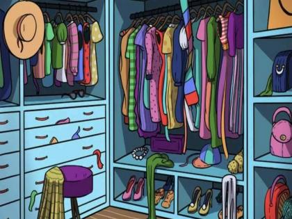 Optical illusion : Can you find the cat hiding in the wardrobe | Optical Illusion: या फोटोत लपली आहे एक मांजर, 15 सेकंदात शोधून दाखवा...