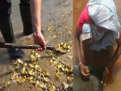 Golden river of India gold flows with water in Swarnrekha Nadi | ही आहे भारताची गोल्डन नदी, पाण्यात वाहून येतं सोनं; जमा करण्यासाठी लोकं करतात गर्दी