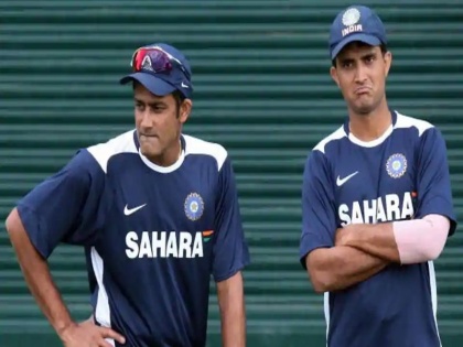 Sourav Ganguly dropped from Anil Kumble's Test team | अनिळ कुंबळेच्या कसोटी संघातून सौरव गांगुलीला डच्चू