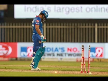 RR vs DC Latest News: Delhi Capitals post a total of 184/8 in 20 overs | RR vs DC Latest News : शारजाह म्हटलं की दोनशे धावा सहज, पण दिल्ली कॅपिटल्सनं केलं निराश