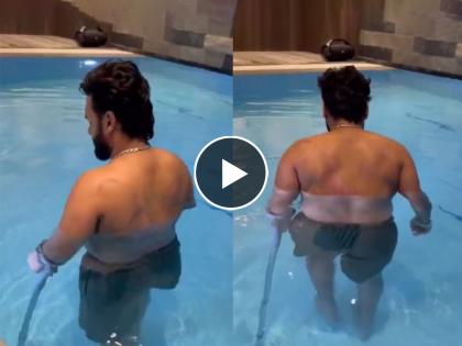 Talented India keeper-batter Rishabh Pant shares video of him getting hydrotherapy as part of his recovery process, Ravi Shastri give comment, Video | Video : रिषभ पंत घेतोय 'hydrotherapy'! दुखापतीतून सावरण्यासाठी करतोय अथक परिश्रम, रवी शास्त्री म्हणाले... 