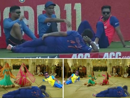 IND vs WI, 2nd ODI Live Updates: Tension Free Player : Rishabh Pant Photo goes viral, she sleeping near boundary line after getting out | Rishabh Pant, IND vs WI, 2nd ODI Live Updates: "हम अपनी मस्ती मै!", १८ धावांवर बाद झाल्यानंतर पाहा रिषभ पंत काय करत होता, मीम्स व्हायरल