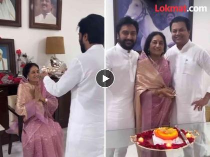 marathi cinema actor riteish deshmukh share birthday celebration video of her mother netizen react | भावांनी केलं औक्षण अन्... आईच्या वाढदिवसाला गैरहजर असलेल्या रितेशने दाखवला सुंदर व्हिडीओ