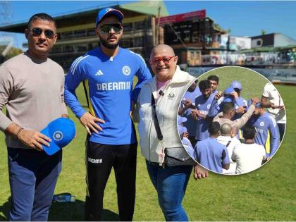 IND vs ZIM Live Match Updates Riyan Parag's father presented the India cap to his son | IND vs ZIM Live : वडिलांसाठी भावनिक क्षण! लेक रियान परागला पदार्पणाची सोपवताना 'बाप'माणूस भारावला