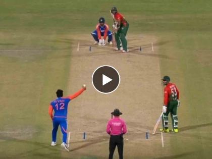 IND vs BAN T 20 Riyan Parag Tries Controversial Action Ends Up Bowling Rare No-Ball Watch Video | Riyan Parag ची नौटंकी; अजब-गजब ॲक्शन अन् पंचांकडून थेट कारवाईची रिॲक्शन (VIDEO)