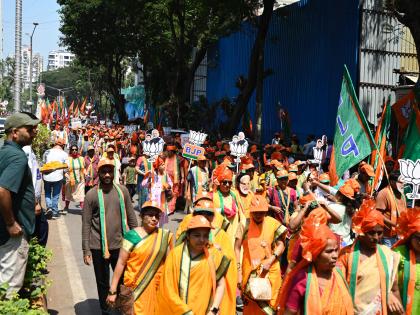 traffic jams due to roadshow rath yatra while planning the traffic in mumbai the police come to the fore | रोड शो, रथयात्रांमुळे वाहतूककोंडी; वाहतुकीचे नियोजन करता करता मुंबईत पोलिसांच्या येते नाकीनऊ