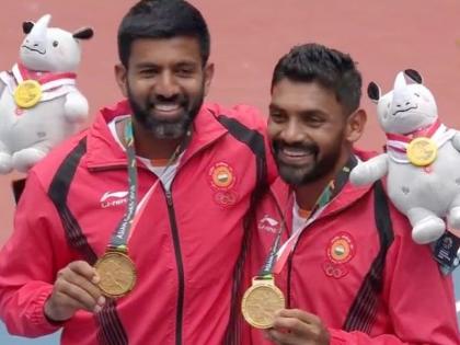 Rohan Bopanna/Divij Sharan win gold medal after defeating Kazakhstan pair in the finals 6-3 6-4 | Asian Games 2018: भारताचा 'सोनेरी' षटकार; टेनिस पुरुष दुहेरीत सुवर्णस्वप्न साकार