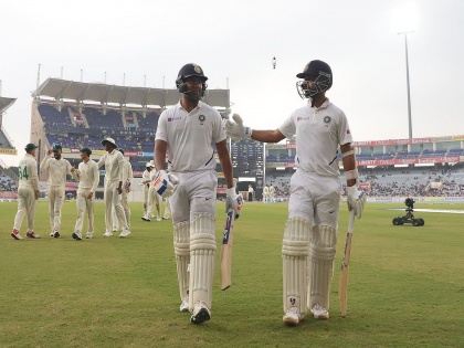 India vs South Africa, 3rd Test : Ajinkya Rahane & Rohit Sharma joint 6th highest for the 4th wkt after a pair has come in at 40/3 or worse | India vs South Africa, 3rd Test : रोहित शर्मा-अजिंक्य रहाणे ही जोडी ठरली संकटमोचक; पाहा आकडेवारी