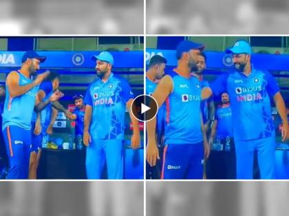 Rohit Sharma punches Dinesh Karthik after he Claps on Team India Lost to South Africa in 3rd T20 | Rohit Sharma Dinesh Karthik Video: भारत हरल्यावर कार्तिकने वाजवल्या टाळ्या, रोहितने पाठीत मारला ठोसा