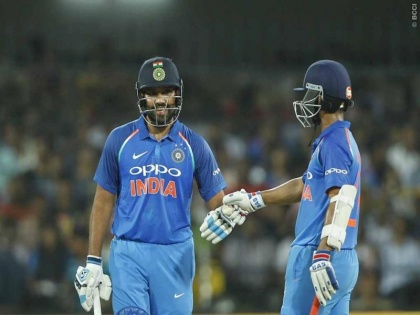 IndvsAus: Rohit-Rahane bets, India's apt reply after chasing 294 | IndVsAus : ऑस्ट्रेलियाला बदडून रोहीत-रहाणे बाद, 294 धावांचा पाठलाग करताना भारताचं चोख प्रत्युत्तर 