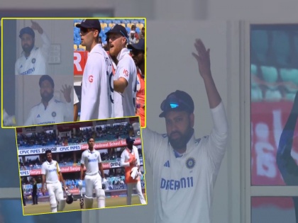 IND vs ENG 3rd Test Live Updates In Marathi Skipper Rohit Sharma hilariously scolds sarfaraz khan and Yashasvi Jaiswal while announcing the innings, video is going viral on social media | मी बोलावलं नाही, परत जा...! रोहितच्या कृत्याने पिकला हशा; इंग्लिश खेळाडूही अवाक्, Video