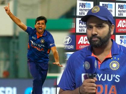 Indian Captain Rohit Sharma praises Man of the match Ravi Bishnoi Heroics in 1st T20 India vs West Indies | Rohit Sharma Ravi Bishnoi, India vs West Indies 1st T20 : पहिल्याच सामन्यात सामनावीराचा किताब जिंकणाऱ्या रवी बिश्नोईवर रोहित शर्माने उधळली स्तुतीसुमनं