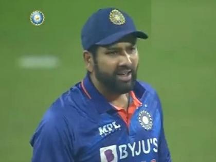 rohit sharma umpire mic record wide kidhar de raha hai india vs west indies | VIDEO: 'वाईड किधर दे रहा है यार!'; जेव्हा अम्पायरच्या निर्णयावर बोलला रोहित शर्मा, अन् मग...