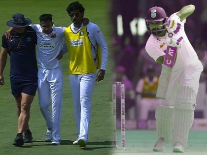 Rohit Sharma IND vs SL 2nd Test Live Updates blow to Sri Lanka as spinner Praveen Jayawickrama injured and out of ground | Rohit Sharma, IND vs SL 2nd Test: श्रीलंकन संघाचं नशिबच खराब! रोहितच्या तडाख्याने फिरकीपटू Praveen Jayawickrama ला दुखापत; सोडावं लागलं मैदान