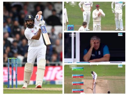 India vs England 3rd Test Live Cricket Score : Joe Root ran out of time for the LBW apeal and in the end it was hitting the stumps, Rohit Sharma gets lifeline | India vs England 3rd Test Live : जो रूटची चूक अन् रोहित शर्मा झळकावू शकला अर्धशतक, इंग्लंडच्या कर्णधारावर भडकले सारे!