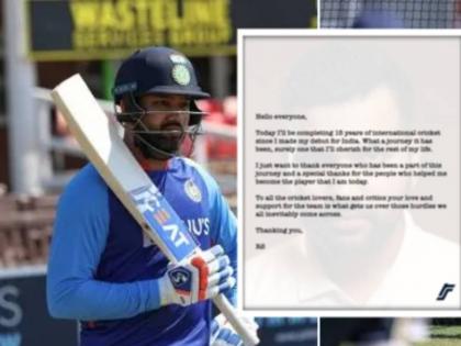 "15 Years In My Favourite Jersey": Rohit Sharma's Special Message On Anniversary Of India Debut, Check out his 5 big records  | Rohit Sharma Special Message : रोहित शर्माने पोस्ट केलं पत्र, वाचून चाहते भावूक; नेमकं असं काय लिहिलंय त्यात?