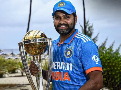 ‘We can lift it’ Rohit Sharma poses with ICC ODI World Cup 2023 trophy, confident of team’s success at home | एवढ्या जवळून ट्रॉफी प्रथमच पाहतोय, यंदा....! रोहित शर्माच्या हातात World Cup अन् डोळ्यात स्वप्न