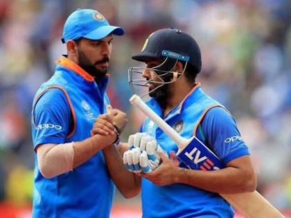 ICC World Cup 2019: yuvraj singh behind the success of Rohit Sharma; Hitman reveal story | ICC World Cup 2019 : रोहित शर्माच्या यशामागे 'सिक्सर किंग'चा वाटा; हिटमॅननं सांगितलं सत्य!