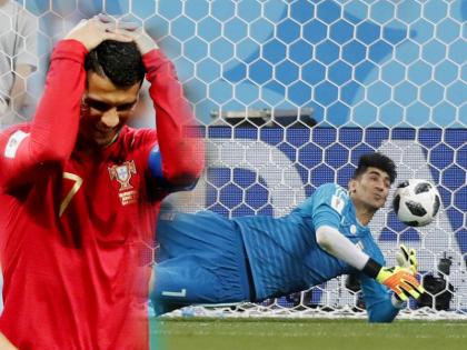 Fifa Football World Cup 2018: Alireza... from road sweeper to World Cup hero, ; stop Ronaldo's goal | Fifa Football World Cup 2018: रोनाल्डोची 'किक' अडवणारा अलीरेझा कधीकाळी गाड्या धुवायचा, रस्ते झाडायचा!