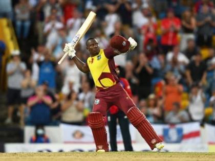 WI vs ENG, T20I - Rovman Powell becomes the third West Indian to score a T20I hundred,  107 from 53 balls including 4 fours and 10 sixes, Windis won by 20 runs | Rovman Powell : १० Six, ४ four; वेस्ट इंडिजच्या फलंदाजाकडून इंग्लंडची धुलाई, ट्वेंटी-२०त विक्रमी शतक झळकावून टीम इंडियाला दिला इशारा!