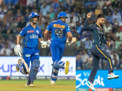 MI vs GT, IPL 2023 Live : Rashid Khan's spin gives Mi a break; Openers Rohit-Ishan return to the pavilion... | MI vs GT, IPL 2023 Live : राशिद खानच्या फिरकीने लावला Mi ला ब्रेक; सलामीवीर रोहित-इशान पवेलियनमध्ये परतले...