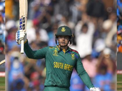 ICC ODI World Cup SA vs NZ Live : fourth century for Quinton de Kock in this World Cup, he becomes the first South African batter to score 500 runs in a single World Cup campaign  | क्विं'टन'! डी कॉकचे चौथे शतक; वर्ल्ड कप स्पर्धेत दक्षिण आफ्रिकेकडून रेकॉर्ड ब्रेकींग खेळी