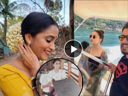 marathi actress rujuta deshmukh drive boat shared video on social media madhuri dixit | प्रसिद्ध मराठी अभिनेत्रीने चालवली बोट, म्हणाली, “माधुरी दीक्षितचा व्हिडिओ पाहून...”