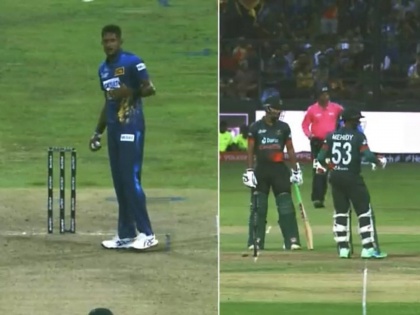SL vs BAN Asia Cup 2023 Live Marathi : A big mix-up between Najmul Hossain Shanto and Mehidy Hasan Miraz, Mehidy Hasan Miraz pays the price and Bangladesh 141/6 (36.3) | बांगलादेशचे फलंदाज गोंधळले! दोघंही एकाच एंडला पोहोचले, पण नेमकं OUT कोण हेच नाही समजले