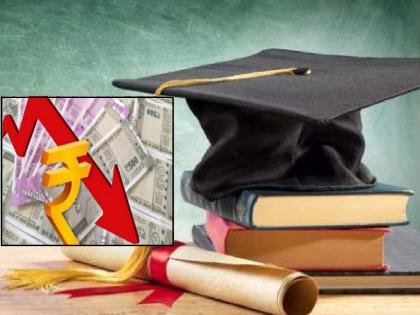 Rupee at lows against dollar, Foreign education is expensive | डॉलरच्या तुलनेत रुपया निचांकी स्तरावर, परदेशी शिक्षण आवाक्याबाहेर