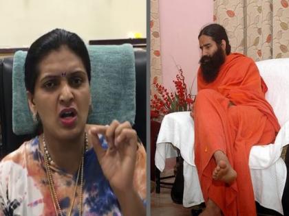 Amrita Fadnavis should have killed Baba Ramdev right then and there Rupali Patil | Video: अमृता फडणवीसांनी बाबा रामदेवांच्या सन्नदिशी कानाखाली ओढली पाहिजे होती - रुपाली पाटील