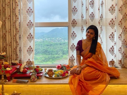 marathi actress rutuja bagwe bought new house in thane shared photos | ऋतुजा बागवेने घेतलं स्वप्नातलं घर, Photo शेअर करत म्हणाली, 'मी ठाणेकर!'