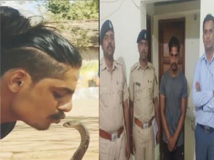 The Forest Department has registered a case against Pradip Ashok Adsule of Sangli for playing with a snake | नागाशी खेळ करुन तरुण फसला, व्हायरल व्हिडिओतून वन विभागाने पकडला