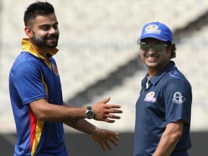 Sachin says compared to Virat ... | विराटसोबतच्या तुलनेवर सचिन म्हणतो...