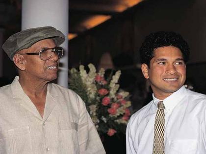 When Sachin tendulkar got tight slap on Wankhede stadium from Ramakant Acharekar ... | सचिनला आचरेकर सरांनी वानखेडेवर झापलं होतं तेव्हा...