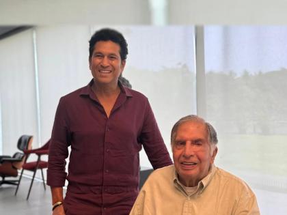 Sachin Tendulkar met the legendary industrialist Ratan Tata | "हा एक दिवस नेहमीच...", सचिन तेंडुलकरने रतन टाटांसोबतच्या भेटीनंतर लिहिल्या खास ओळी