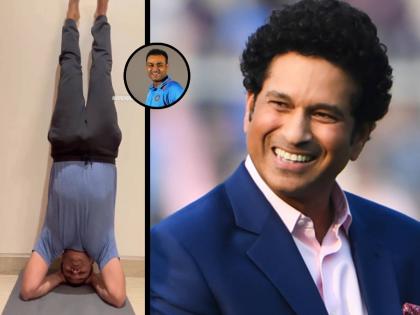 Happy Birthday Sachin Tendulkar Virender Sehwag wishes Master Blaster in a Unique Way post Video upside down watch Video | Video: 'वीरू'चा नादच खुळा; सचिन तेंडुलकरसाठी थेट शीर्षासनच केलं! म्हणाला...