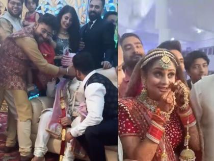 groom crying after he sees bride in wedding emotional video goes viral on intenet | Viral Video: अजब लग्नाची गजब गोष्ट! वधु एवजी वरच लागला रडु, मित्रांनाही ऐकेना म्हणतो मी रडतोय कारण...