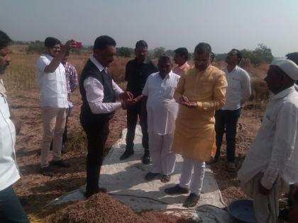 Minister of State for Agriculture Sadabhau Khot inspected crops in Washim district | कृषी राज्यमंत्री सदाभाऊ खोत यांनी वाशिम जिल्ह्यात केली हरभरा  व तुर पिकांची पाहणी