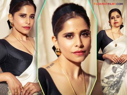 सई ताम्हणकरचा रेट्रो लूक, ब्लॅक अँड व्हाईट साडीत अभिनेत्रीनं लावला ग्लॅमरसचा तडका, पाहा फोटो