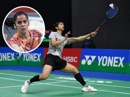 Shuttler Saina Nehwal goes down 17-21, 9-21 to Malvika Bansod in huge upset | Saina Nehwal : सायना नेहवालचा पराभव झाला; महाराष्ट्राच्या मालविका बनसोडनं इतिहास रचला