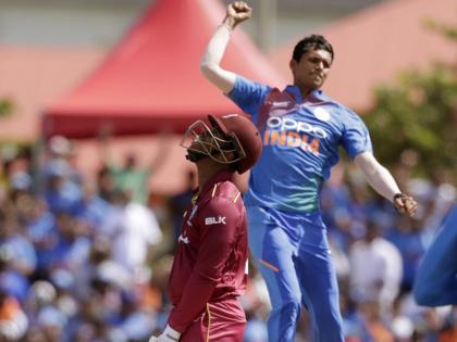 India vs West Indies : Navdeep Saini found guilty of breaching ICC code of conduct | India vs West Indies : भारताच्या नवदीप सैनीवर आयसीसीची कारवाई, पण का?