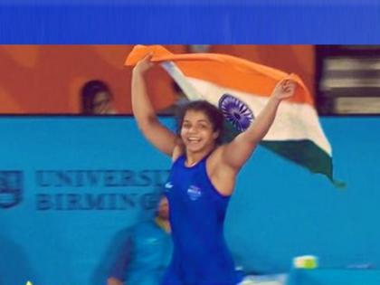 Indian wrestler Sakshi Malik wins gold medal in women freestyle 62 kg category Beats Godinez Gonzalez of Canada Commonwealth Games 2022 | CWG 2022: भारताला कुस्तीमध्ये अर्ध्या तासात दोन GOLD! बंजरंग पाठोपाठ साक्षी मलिकचीही 'सुवर्ण'कमाई